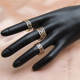Сет из 3х колец золотистое кружево -foto2