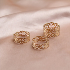 Сет из 3х колец золотистое кружево -foto4