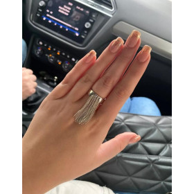 Стильное и оригинальное кольцо кисточкой из цепей-foto12