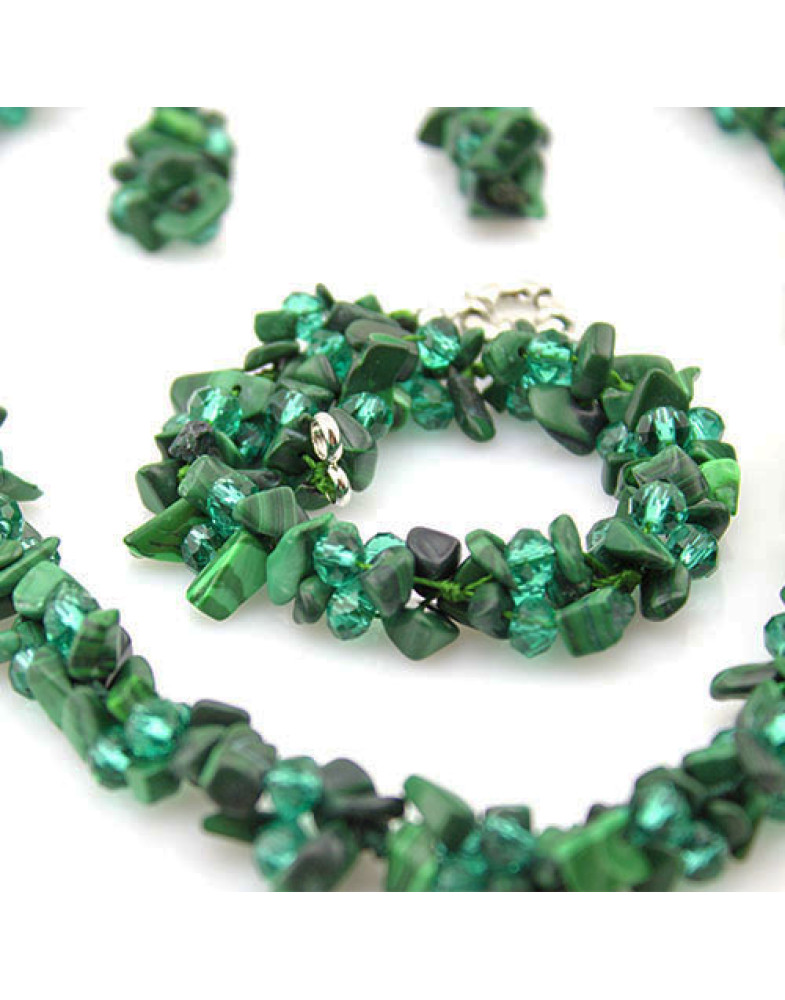 Набор украшений Малахит, 3 вещи-foto6