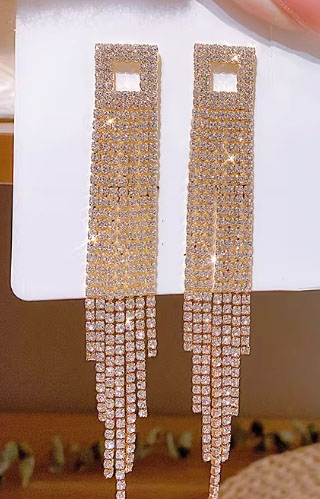 Длинные серьги с камнями